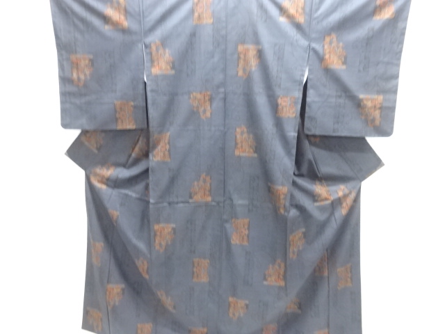 花更紗模様織出し本場泥大島紬着物（5マルキ）